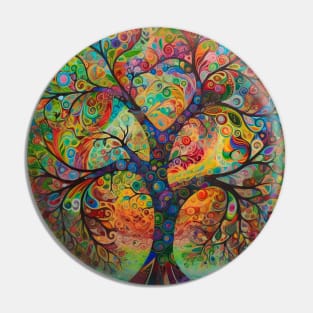 Radiant Growth: Nurturing Expansion through the Tree of Life Mandala Pin