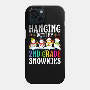 Hanging With My 2Nd Grade Snowmies Teacher Christm Phone Case