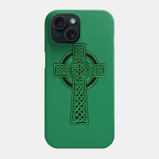 Celtic Cross - Green Phone Case