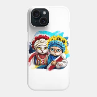 Ukraine and Poland, cat character Phone Case