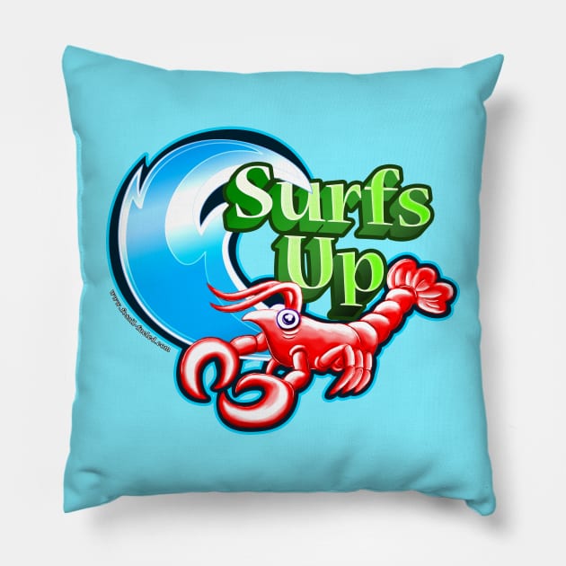 Surf n Turf Pillow by dinoneill