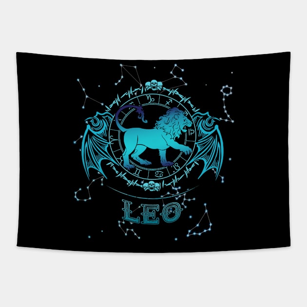 Leo Zodiac Horoscope Tapestry by beelz