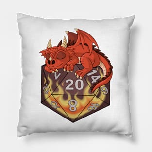 Dice Red Dragon Pillow