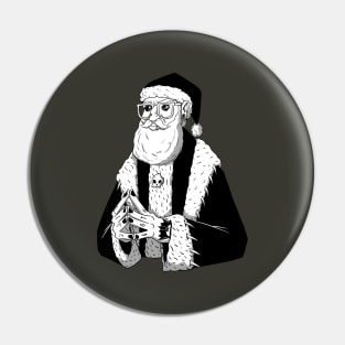 GOTH SANTA Pin