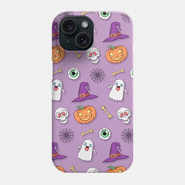 Halloween Seamless Pattern Phone Case by aquariart