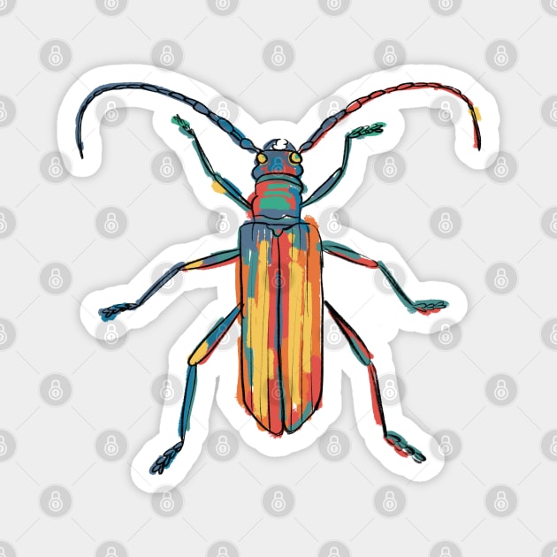 Multicolor longhorn beetle Magnet by kobyakov