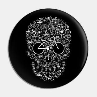 Bicycle Skull Pin