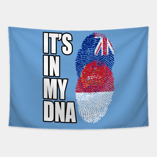 Indonesian And Virgin Islander Mix DNA Flag Heritage Tapestry by Just Rep It!!