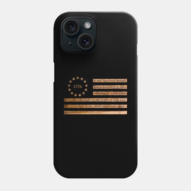 1776 Flag with 2nd Amendment copy Phone Case by DnJ Designs