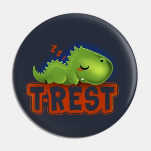 T-Rex - Cute baby t-rex sleeping Pin