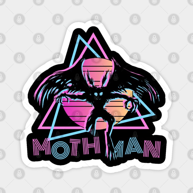 Mothman 80s Vibe Cryptid Cryptozoology Magnet by qwertydesigns