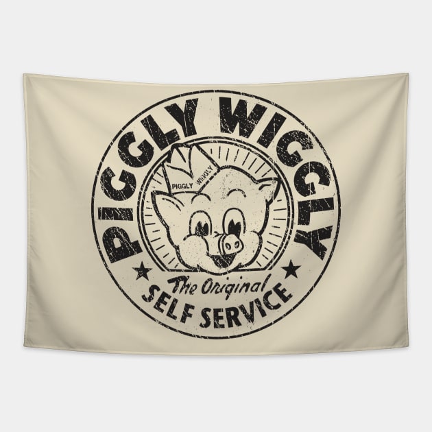 Retro Piggly Wiggly Tapestry by thesuamart