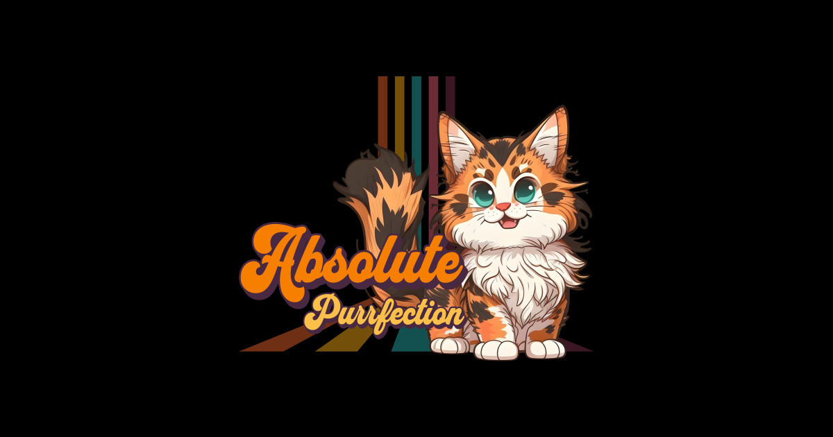 Maine Coon Cat Absolute Purrfection cute kitty - Cat - Sticker | TeePublic