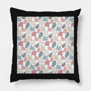 Handpainted Leaf Pattern Pillow