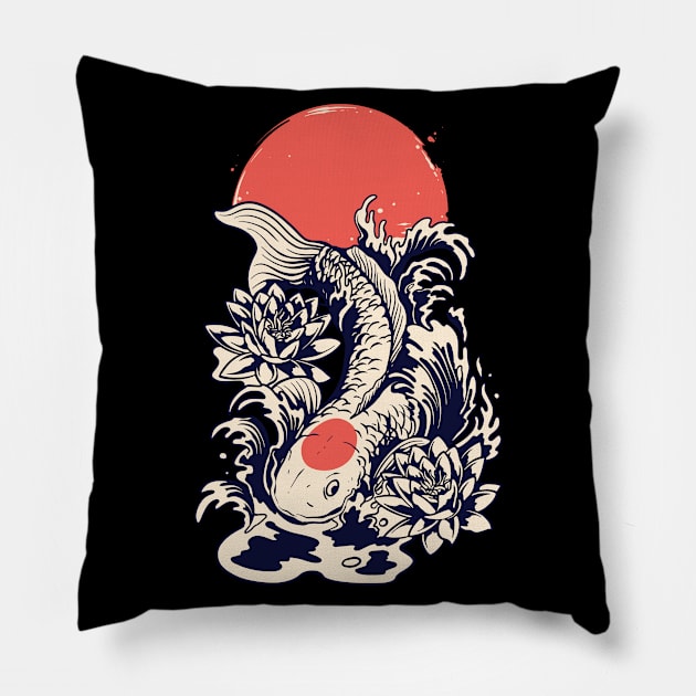 Japanese Koi Carp Pillow by Buy Custom Things