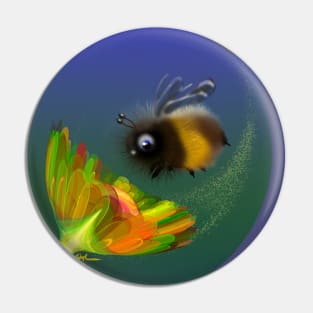 Fuzzy Bee Pin