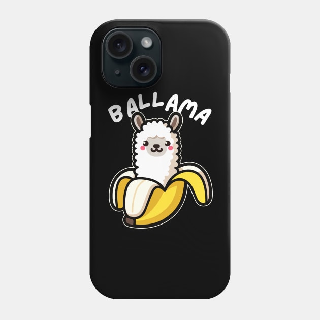 Ballama: Funny Llama Banana Graphic with a Llama Pun Saying Phone Case by GiftTrend