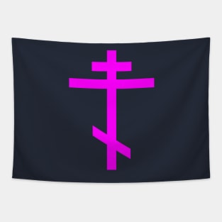 Orthodox cross (pink) Tapestry