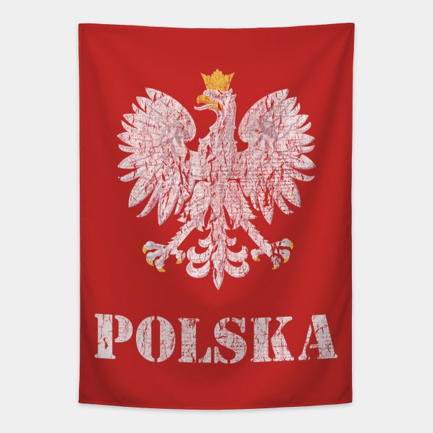 Vintage Poland Polish Eagle Flag Tapestry by vladocar