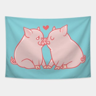 Pig Kisses Tapestry