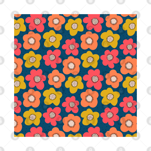 Large Scandinavian Florals by Sandra Hutter Designs