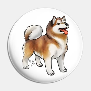 Dog - Alaskan Malamute - Red and White Pin