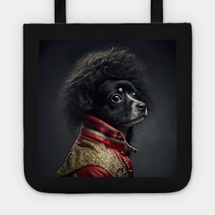 Funky dog with a Jackson style fantasy Tote