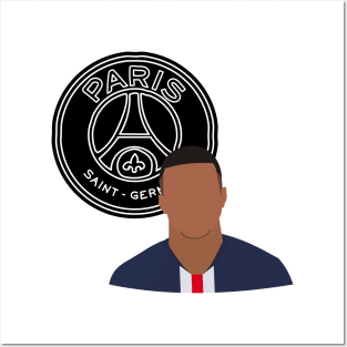 Paris Saint-Germain Print - Mbappé 22-23 joueurs PSG Poster Art