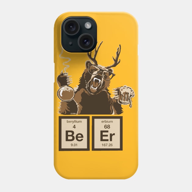 Chemistry bear discovered beer Phone Case by NewSignCreation