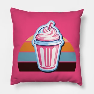 Milkshake Cartoon Pastel Retro Pillow