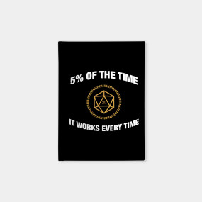 d20 dice 5 percent of the time it works everytime dnd rpg dnd 70 percent of the time it works every time