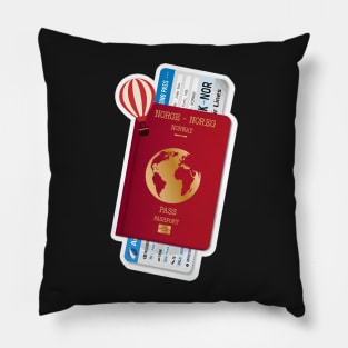 Norwegian Passport Sticker, Norway lovers, Happy country, Passport Pillow