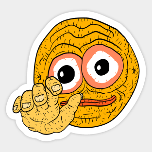 Sobbing Cursed Emoji Sticker for Sale by jenmish