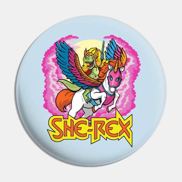 She-Rex: Prehistoric Princess of Power Pin by JCPDesigns