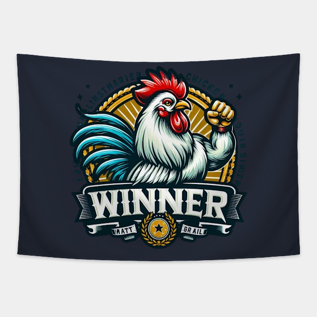 Winner Winner Chicken Dinner Tapestry by BukovskyART