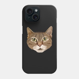 Tabby Cat Drawing Phone Case