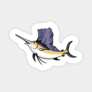 Sailfish Fish Jumping Retro Magnet