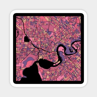 Perth Map Pattern in Purple & Pink Magnet