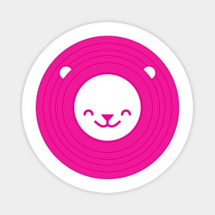 Vinyl Lion (Hot Pink) Magnet