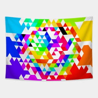 Geometric Color Wheel Tapestry