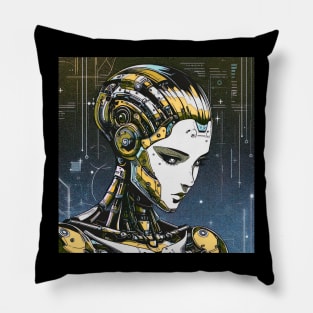 Cyborg Woman Pillow