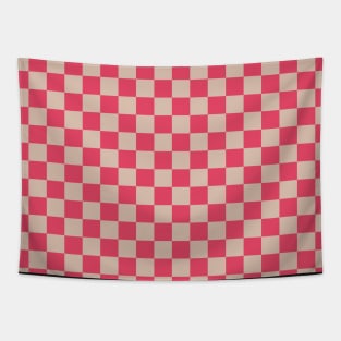 Pink Cube Pattern Tapestry