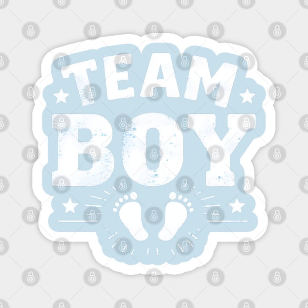 Team Boy Gender Reveal Baby Shower Blue Magnet by TopTees