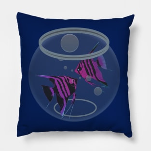 Neon fish in the aquarium Pillow