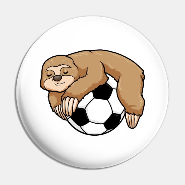 Sloth with Soccer ball Pin by Markus Schnabel