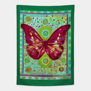 Red Butterfly Tapestry