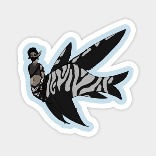 Zebra Fish Person :: Sea Creatures Magnet
