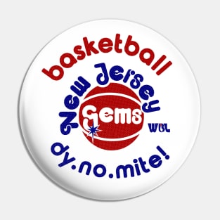 Defunct New Jersey Gems WBL Basketball 1978 Pin