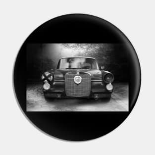 mercedes, oldtimer - black white Pin