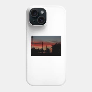 COUNTRY ROAD BLAZING RED SUNSET WITH CLOUD'S AND ROAD Phone Case